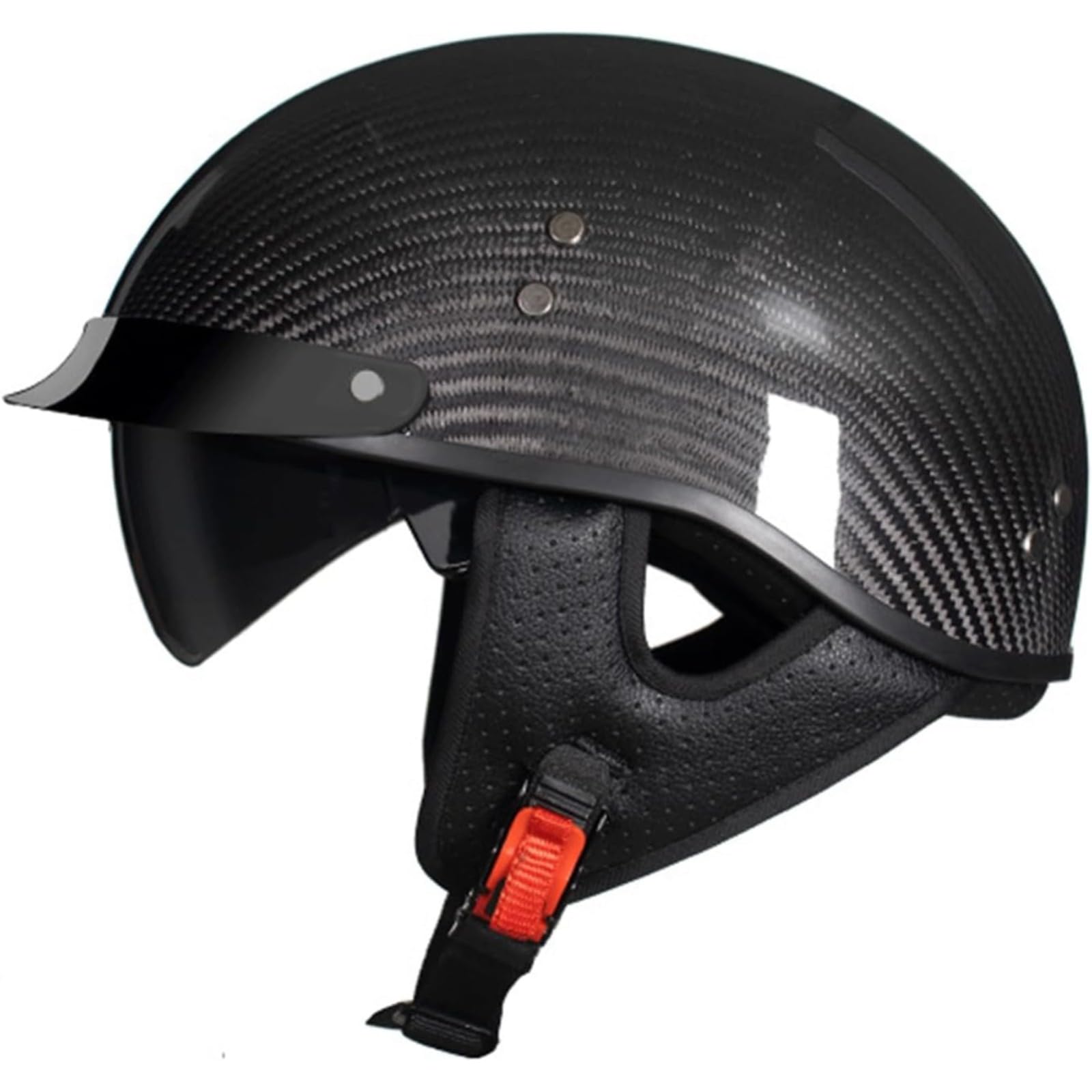 Halbschalenhelm, ECE/DOT-Zulassung, Retro-Jet-Halbscooter-Offener Helm Mit Sonnenblende, Herausnehmbares, Atmungsaktives Futter L,L=59~60CM Halbschalenhelm, ECE/DOT-Zulassung, Retro-Jet-Halbscooter-Offener Helm Mit Sonnenblende, Herausnehmbares, Atmungsaktives Futter L,L=59~60CM von BYFHHHH