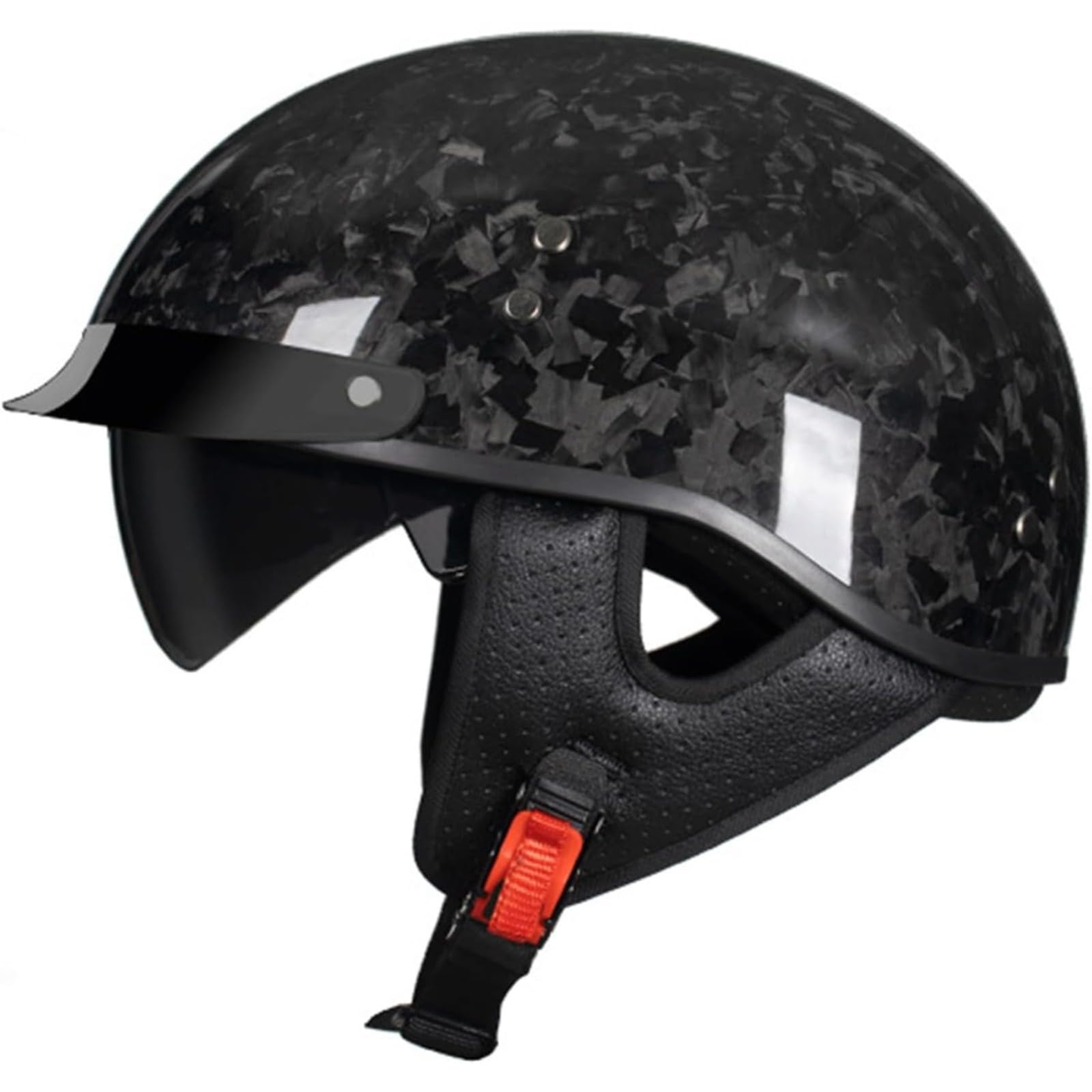 Halbschalenhelm, ECE/DOT-Zulassung, Retro-Jet-Halbscooter-Offener Helm Mit Sonnenblende, Herausnehmbares, Atmungsaktives Futter M,L=59~60CM Halbschalenhelm, ECE/DOT-Zulassung, Retro-Jet-Halbscooter-Offener Helm Mit Sonnenblende, Herausnehmbares, Atmungsaktives Futter M,L=59~60CM von BYFHHHH