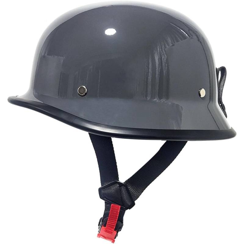 Motorrad Halbschalenhelm, Halbschalenhelm, ECE/DOT Zulassung Baseball Cap Helm Brain-Cap Motorradhelm Cruiser Rollerhelm Für Cruiser Moped D,M=57~58CM von BYFHHHH