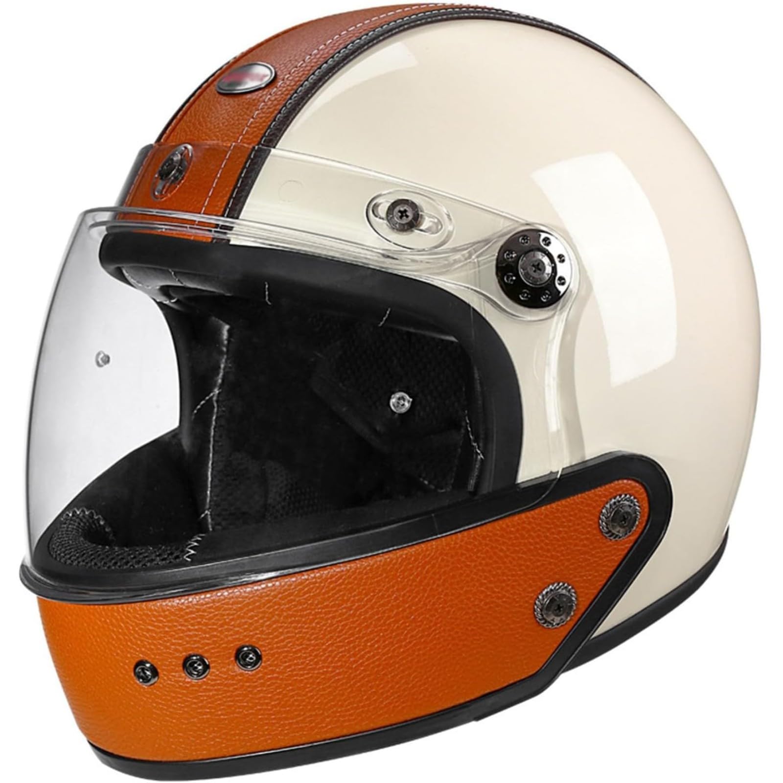 Vintage-Integralhelm Für Motorradfahrer, DOT/ECE-Zugelassene Motorrad-Jethelme, Retro-Integralhelme Mit Sonnenblende, Motocross-Helme, Offroad-Integral-Halbhelm A,L=59~60CM Vintage-Integralhelm Für Motorradfahrer, DOT/ECE-Zugelassene Motorrad-Jethelme, Retro-Integralhelme Mit Sonnenblende, Motocross-Helme, Offroad-Integral-Halbhelm A,L=59~60CM von BYFHHHH