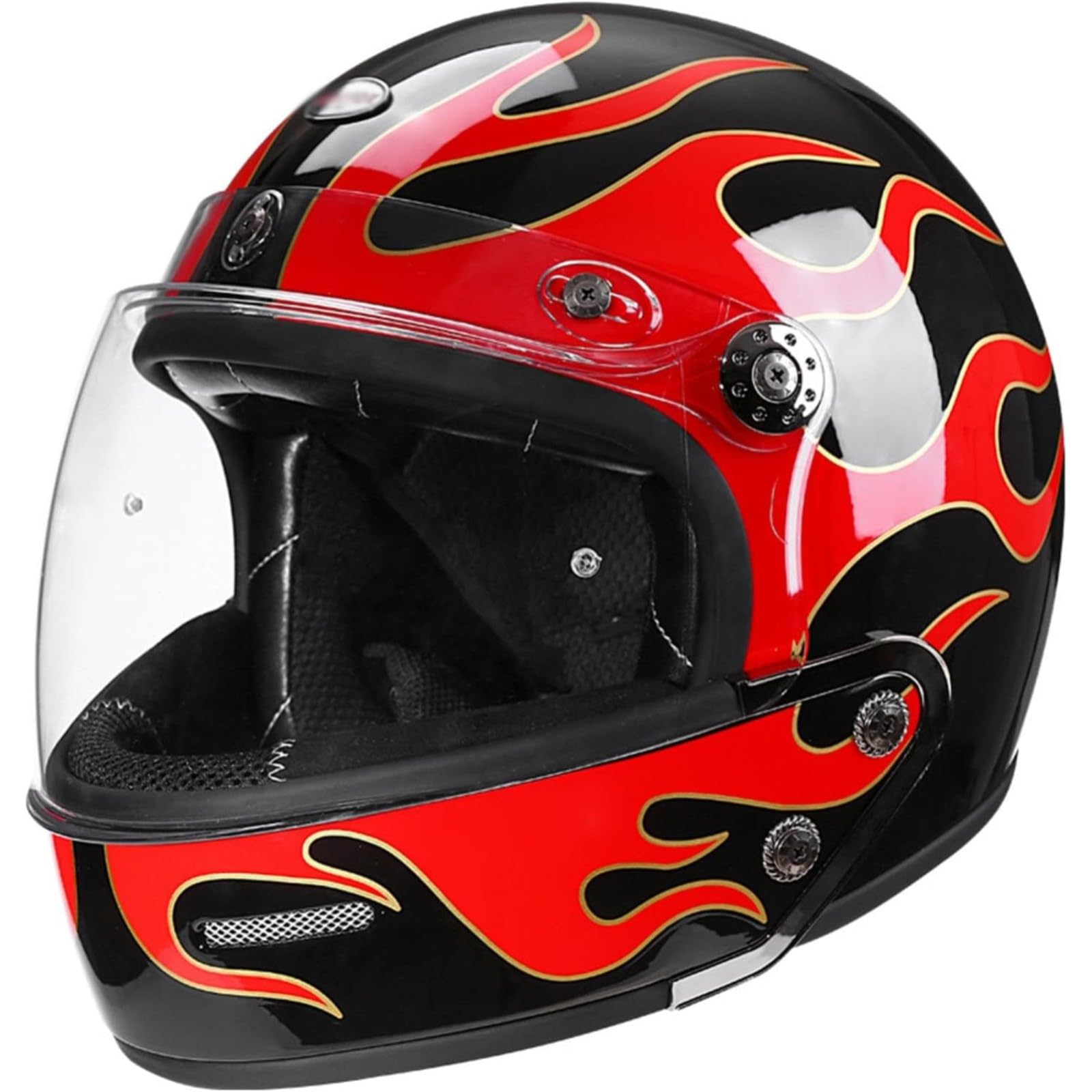Vintage-Integralhelm Für Motorradfahrer, DOT/ECE-Zugelassene Motorrad-Jethelme, Retro-Integralhelme Mit Sonnenblende, Motocross-Helme, Offroad-Integral-Halbhelm C,L=59~60CM Vintage-Integralhelm Für Motorradfahrer, DOT/ECE-Zugelassene Motorrad-Jethelme, Retro-Integralhelme Mit Sonnenblende, Motocross-Helme, Offroad-Integral-Halbhelm C,L=59~60CM von BYFHHHH