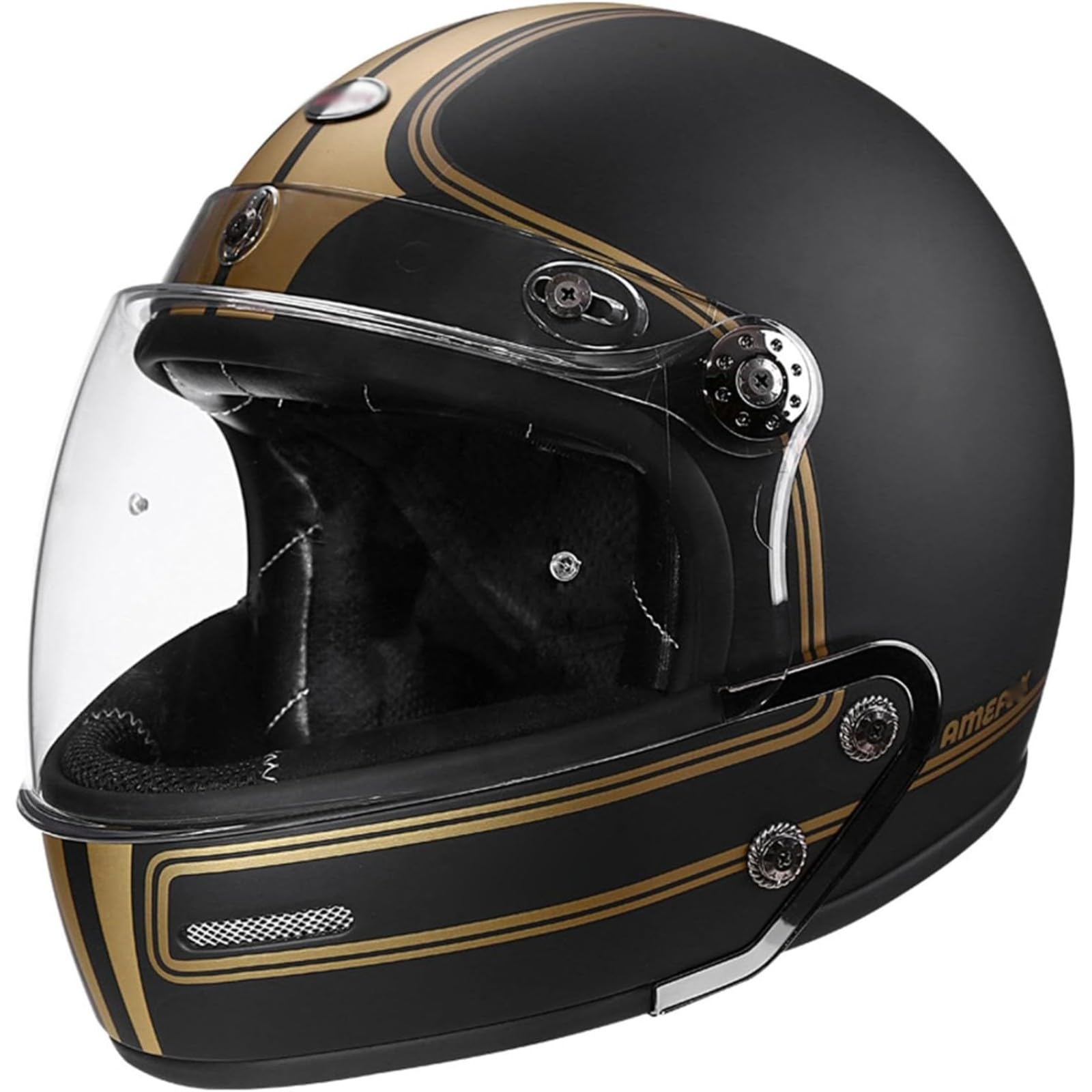 Vintage-Integralhelm Für Motorradfahrer, DOT/ECE-Zugelassene Motorrad-Jethelme, Retro-Integralhelme Mit Sonnenblende, Motocross-Helme, Offroad-Integral-Halbhelm E,L=59~60CM Vintage-Integralhelm Für Motorradfahrer, DOT/ECE-Zugelassene Motorrad-Jethelme, Retro-Integralhelme Mit Sonnenblende, Motocross-Helme, Offroad-Integral-Halbhelm E,L=59~60CM von BYFHHHH