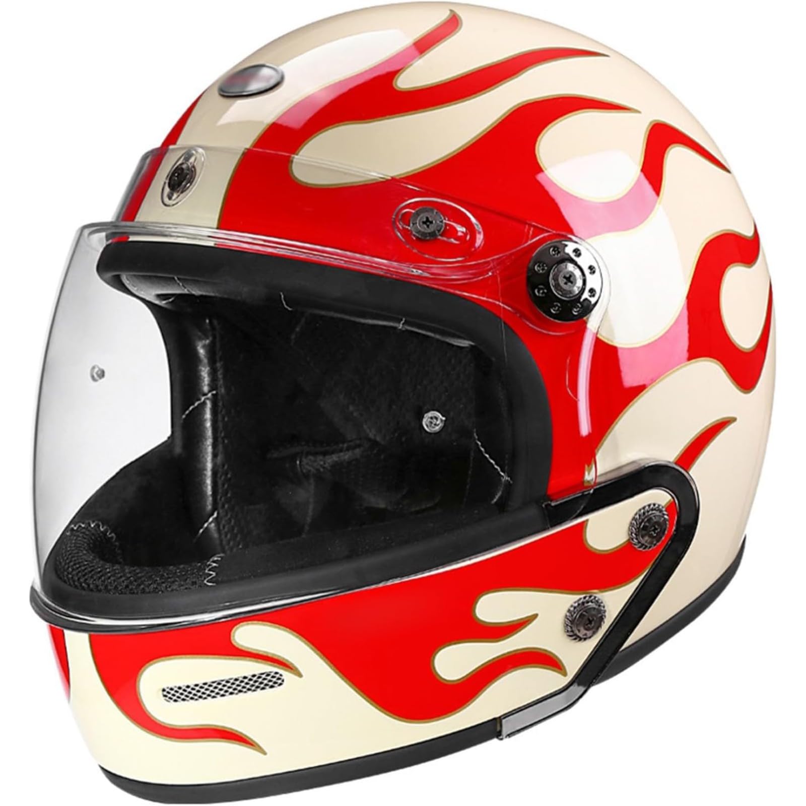 Vintage-Integralhelm Für Motorradfahrer, DOT/ECE-Zugelassene Motorrad-Jethelme, Retro-Integralhelme Mit Sonnenblende, Motocross-Helme, Offroad-Integral-Halbhelm F,L=59~60CM Vintage-Integralhelm Für Motorradfahrer, DOT/ECE-Zugelassene Motorrad-Jethelme, Retro-Integralhelme Mit Sonnenblende, Motocross-Helme, Offroad-Integral-Halbhelm F,L=59~60CM von BYFHHHH