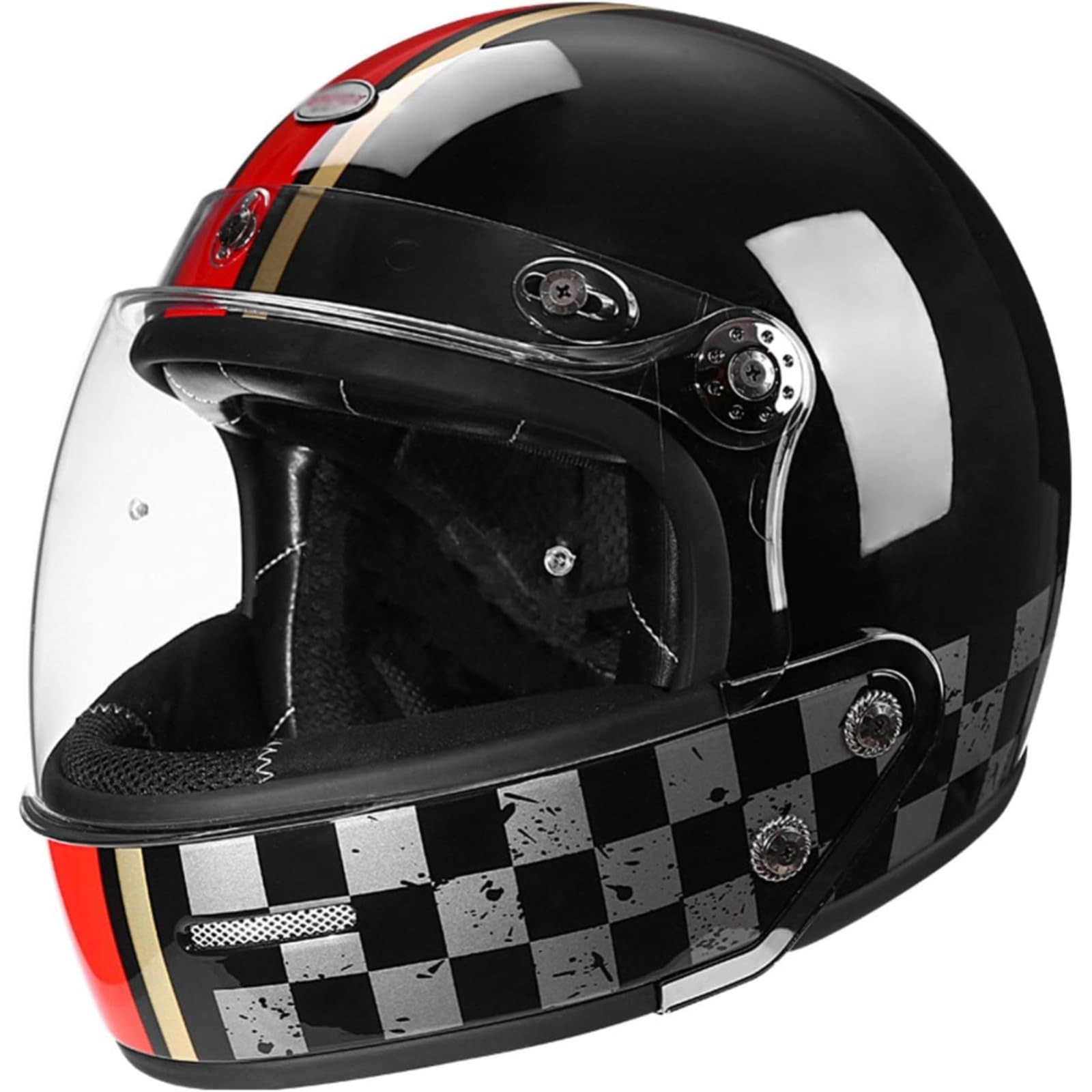 Vintage-Integralhelm Für Motorradfahrer, DOT/ECE-Zugelassene Motorrad-Jethelme, Retro-Integralhelme Mit Sonnenblende, Motocross-Helme, Offroad-Integral-Halbhelm I,L=59~60CM Vintage-Integralhelm Für Motorradfahrer, DOT/ECE-Zugelassene Motorrad-Jethelme, Retro-Integralhelme Mit Sonnenblende, Motocross-Helme, Offroad-Integral-Halbhelm I,L=59~60CM von BYFHHHH