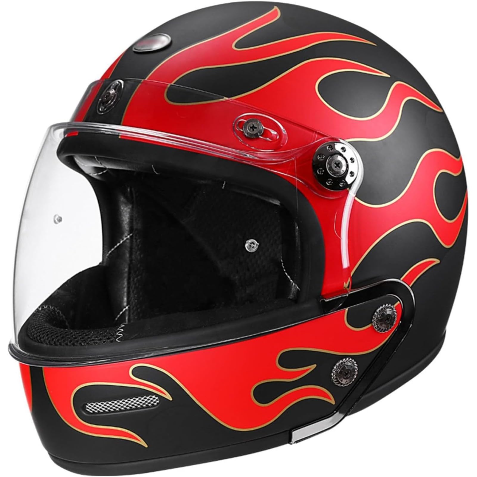 Vintage-Integralhelm Für Motorradfahrer, DOT/ECE-Zugelassene Motorrad-Jethelme, Retro-Integralhelme Mit Sonnenblende, Motocross-Helme, Offroad-Integral-Halbhelm J,L=59~60CM Vintage-Integralhelm Für Motorradfahrer, DOT/ECE-Zugelassene Motorrad-Jethelme, Retro-Integralhelme Mit Sonnenblende, Motocross-Helme, Offroad-Integral-Halbhelm J,L=59~60CM von BYFHHHH