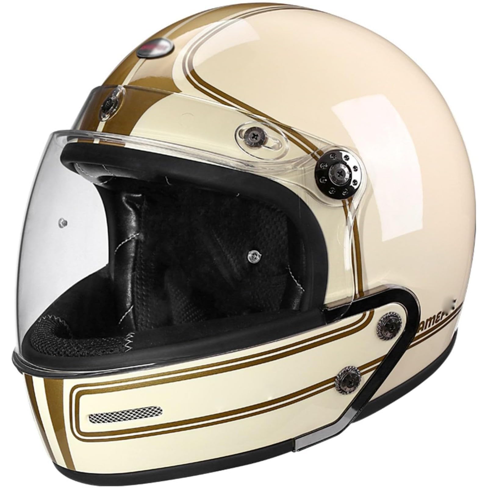Vintage-Integralhelm Für Motorradfahrer, DOT/ECE-Zugelassene Motorrad-Jethelme, Retro-Integralhelme Mit Sonnenblende, Motocross-Helme, Offroad-Integral-Halbhelm L,L=59~60CM Vintage-Integralhelm Für Motorradfahrer, DOT/ECE-Zugelassene Motorrad-Jethelme, Retro-Integralhelme Mit Sonnenblende, Motocross-Helme, Offroad-Integral-Halbhelm L,L=59~60CM von BYFHHHH