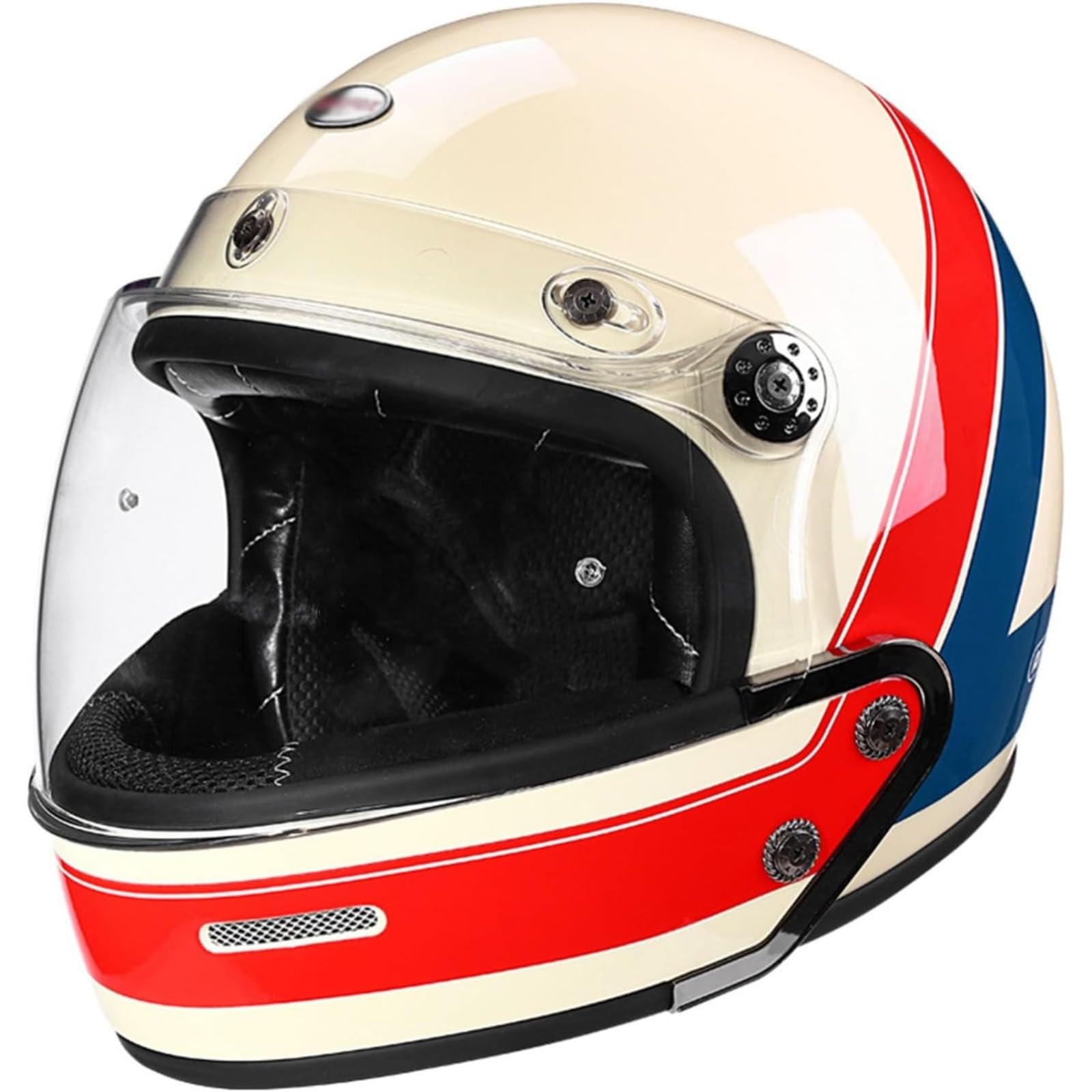 Vintage-Integralhelm Für Motorradfahrer, DOT/ECE-Zugelassene Motorrad-Jethelme, Retro-Integralhelme Mit Sonnenblende, Motocross-Helme, Offroad-Integral-Halbhelm M,M=57~58CM Vintage-Integralhelm Für Motorradfahrer, DOT/ECE-Zugelassene Motorrad-Jethelme, Retro-Integralhelme Mit Sonnenblende, Motocross-Helme, Offroad-Integral-Halbhelm M,M=57~58CM von BYFHHHH