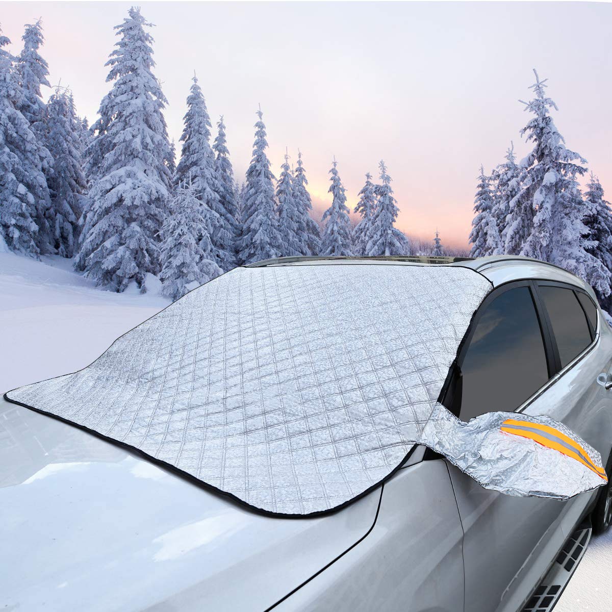 BYGD Frontscheibenabdeckung, Autoscheibenabdeckung Abdeckung Windschutzscheibe Winter mit 9 Magnet Frontscheibenabdeckung Auto für gegen Schnee, Strahlung, Sonne,Frost, Staub 170 * 143cm BYGD Frontscheibenabdeckung, Autoscheibenabdeckung Abdeckung Windschutzscheibe Winter mit 9 Magnet Frontscheibenabdeckung Auto für gegen Schnee, Strahlung, Sonne,Frost, Staub 170 * 143cm von BYGD