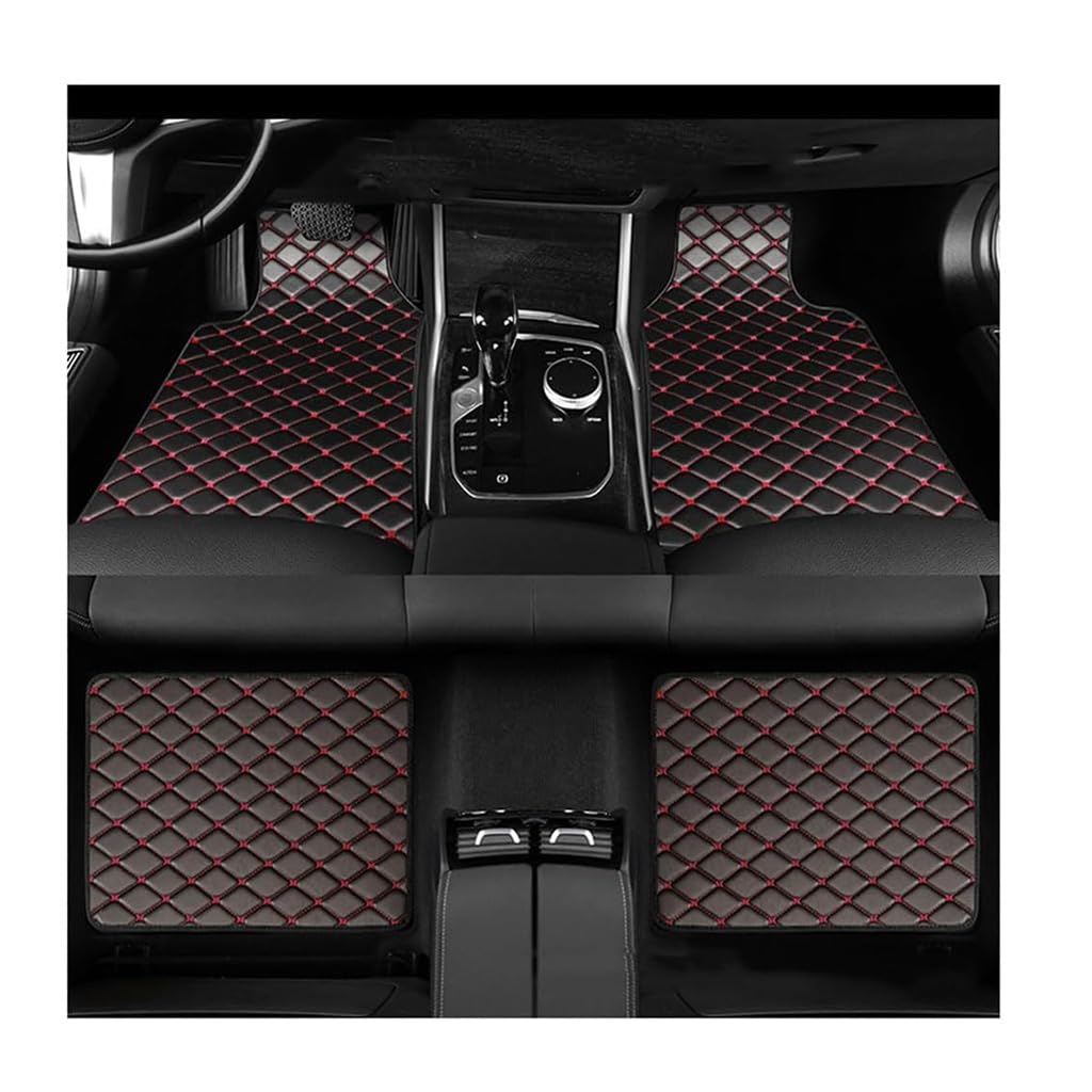 BYKXQJIK Auto Fußmatten für Jeep Grand Cherokee 2011-2023,Autoteppiche Fahrzeug Fußmatten Set Innenraum Bodenmatten Allwetter Autofußmatten Teppichmatten Fußraum,A-BlackRed BYKXQJIK Auto Fußmatten für Jeep Grand Cherokee 2011-2023,Autoteppiche Fahrzeug Fußmatten Set Innenraum Bodenmatten Allwetter Autofußmatten Teppichmatten Fußraum,A-BlackRed von BYKXQJIK