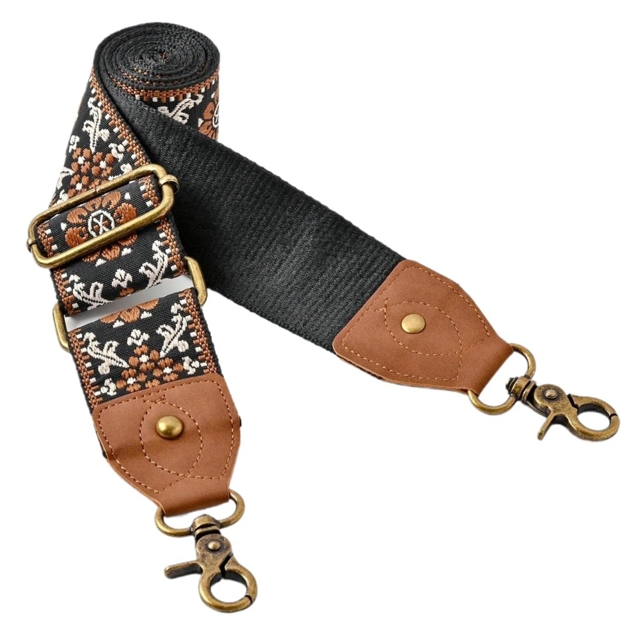 Taschengurt Ethnische Stickerei, breite Geldbörsenriemen for Damen, Umhängetaschen, Ersatz-Gitarrengurt for Cross-Body-Schultertasche(BD371-AB) von BYLYUIVN