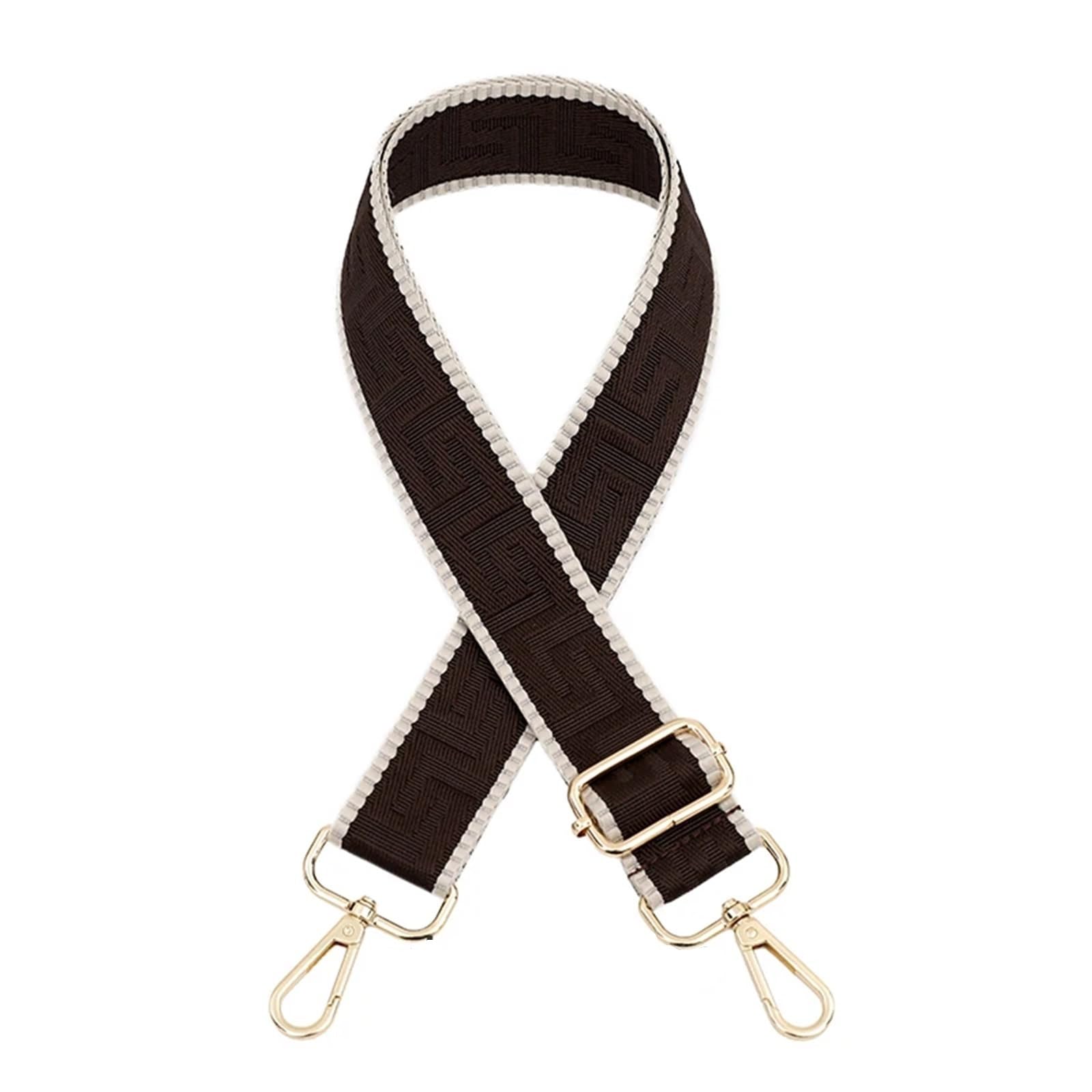 Taschengurt Frauen Taschenriemen Handtaschengürtel Umhängetasche Umhängetasche Breiter Riemen Ersatzgurt Zubehör Taschenteil Verstellbarer Gürtel for Tasche(16,Black Metal) von BYLYUIVN