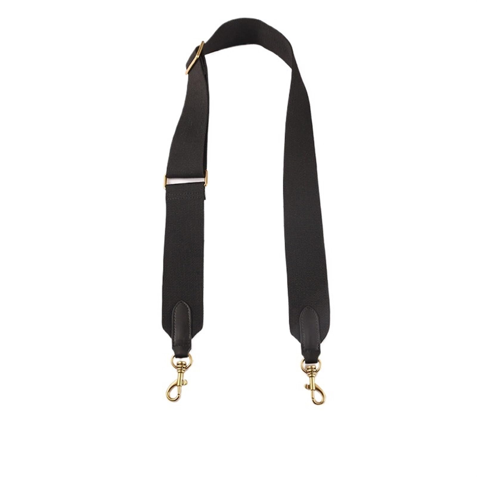 Taschengurt Tasche Canvas Schultergurt Handtasche Zubehör Eimer Tasche Ersatz Taschengurt verstellbare Umhängetasche Schultergurte(Black,Gold Hook) von BYLYUIVN