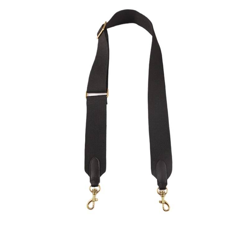 Taschengurt Tasche Canvas Schultergurt Handtasche Zubehör Eimer Tasche Ersatz Taschengurt verstellbare Umhängetasche Schultergurte(Black,Gold Hook) von BYLYUIVN