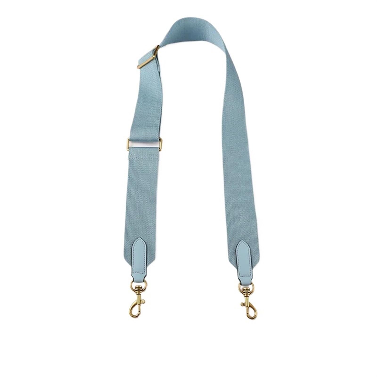 Taschengurt Tasche Canvas Schultergurt Handtasche Zubehör Eimer Tasche Ersatz Taschengurt verstellbare Umhängetasche Schultergurte(Light-Blue,Gun Black Hook) von BYLYUIVN