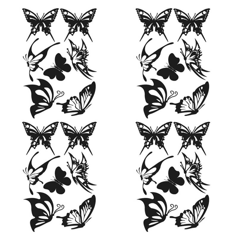 BYNYXI 28 Stück Schmetterling Aufkleber Auto, Schwarz, PVC, Naturromantisch, Sticker-Set, Sticker, Aufkleber, Auto, Fahrrad, Motorrad, Möbel, Computer, Kühlschrank, Fenster von BYNYXI