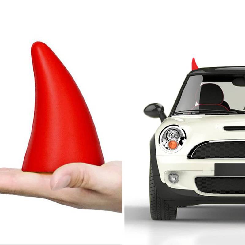 3D Horns Autoaufkleber, Devil Horns Aufkleber für Auto Dachdekoration Motorradhelm Anti-Kollisions Aufkleber Personalisiert Teufelshorn Form Kunststoff Helm Deko für Auto Motorrad- 1 Stück von BYNYXI