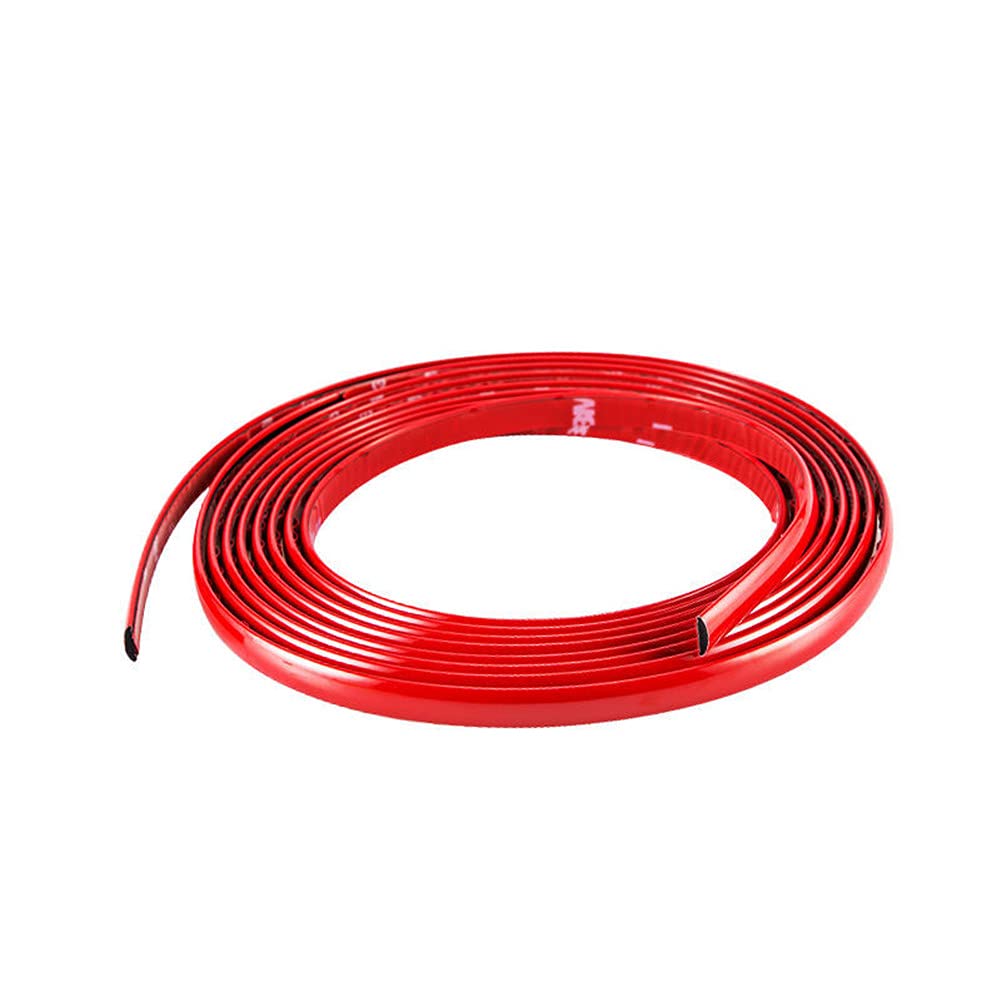 Auto Zierstreifen Rot, 6mmx3m Schutzstreifen PVC Anti-Scratch Dekorstreifen Flexibel und weich DIY Klebestreifen Selbstklebend Zierstreifen für Auto Motorrad Boot Karosserie Dach Seitenstreifen von BYNYXI