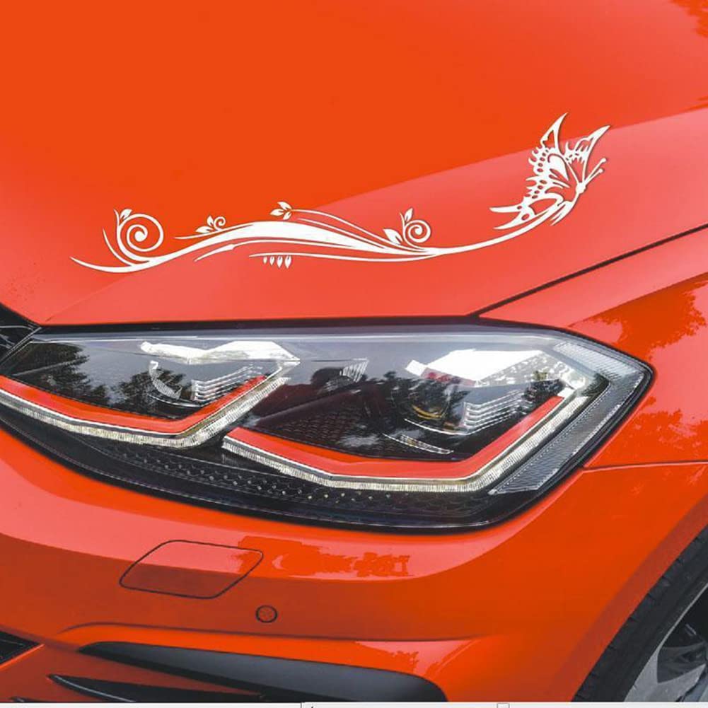 BYNYXI 2 Stücke Schmetterling Auto Augenbrauen Aufkleber, 30cm Blumenranke reflektierende Aufkleber Universal Auto Fenster Sticker Autotattoos Selbstklebend Aufkleber für LKW Motorroller SUV BYNYXI 2 Stücke Schmetterling Auto Augenbrauen Aufkleber, 30cm Blumenranke reflektierende Aufkleber Universal Auto Fenster Sticker Autotattoos Selbstklebend Aufkleber für LKW Motorroller SUV von BYNYXI