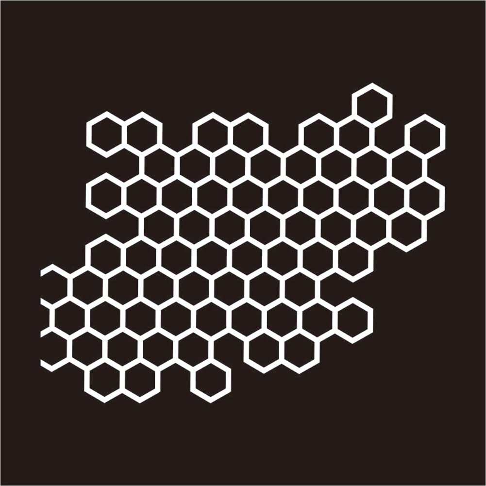 BYNYXI 5 Stück Honeycomb Motorrad Scheinwerfer Aufkleber, Hexagon Waben Aufkleber Rücklicht Auto Tuning Aufkleber Universal Auto Rücklicht Lampe Aufkleber Reflektierend Aufkleber-15.4cmx12.2cm von BYNYXI