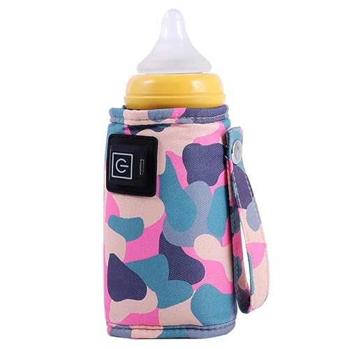 BYNYXI USB Babyflaschenwärmer Tasche, Tragbarer Milchwärmer Elektrische Warmhaltetasche Isoliertasche Milchflasche Heizung Flaschenwärmer für Unterwesgs Outdoor Konstante Erwärmung Babykostwärmer von BYNYXI