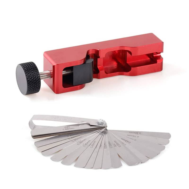 BYNYXI Zündkerzen Gap Tool, Universal Zündkerzen Abstandswerkzeug Aluminium Spark Plug Gap mit Fühlerlehre Zündkerze Caliper Gapper Gapping Gap Gauge Messwerkzeug für 10mm 12mm 14mm 16mm Zündkerzen von BYNYXI