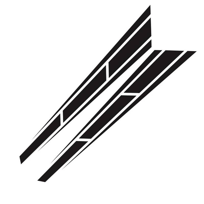 Motorhaube Aufkleber Streifen, 1 Paar Universal Racing Stripes Car Sticker Motorhaube Stoßfänger Streifen Aufkleber LKW Auto Motorhaube Spiegel Karosserie Racing Streifen Aufkleber Grafik Aufkleber von BYNYXI