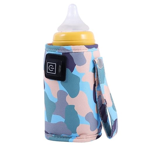BYNYXI USB Babyflaschenwärmer Tasche, Tragbarer Milchwärmer Elektrische Warmhaltetasche Isoliertasche Milchflasche Heizung Flaschenwärmer für Unterwesgs Outdoor Konstante Erwärmung Babykostwärmer von BYNYXI