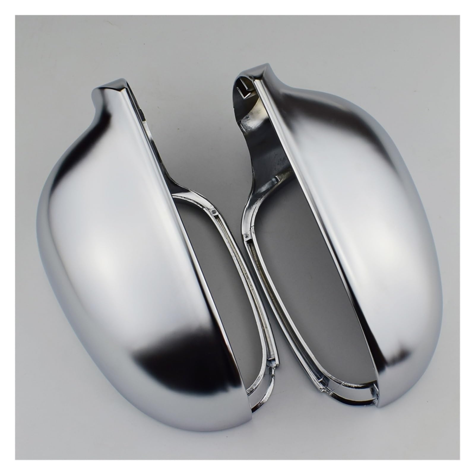 Für VW Für Golf 5 Für GTI Für Jetta Für MK5 2006 2007 2008 2009 Auto Auto Ersatzteile Rückspiegel Seitenflügel Spiegelabdeckung Chrom Tür Rückspiegel Kappe(Silver Matte Chrome) von BYSKJZ