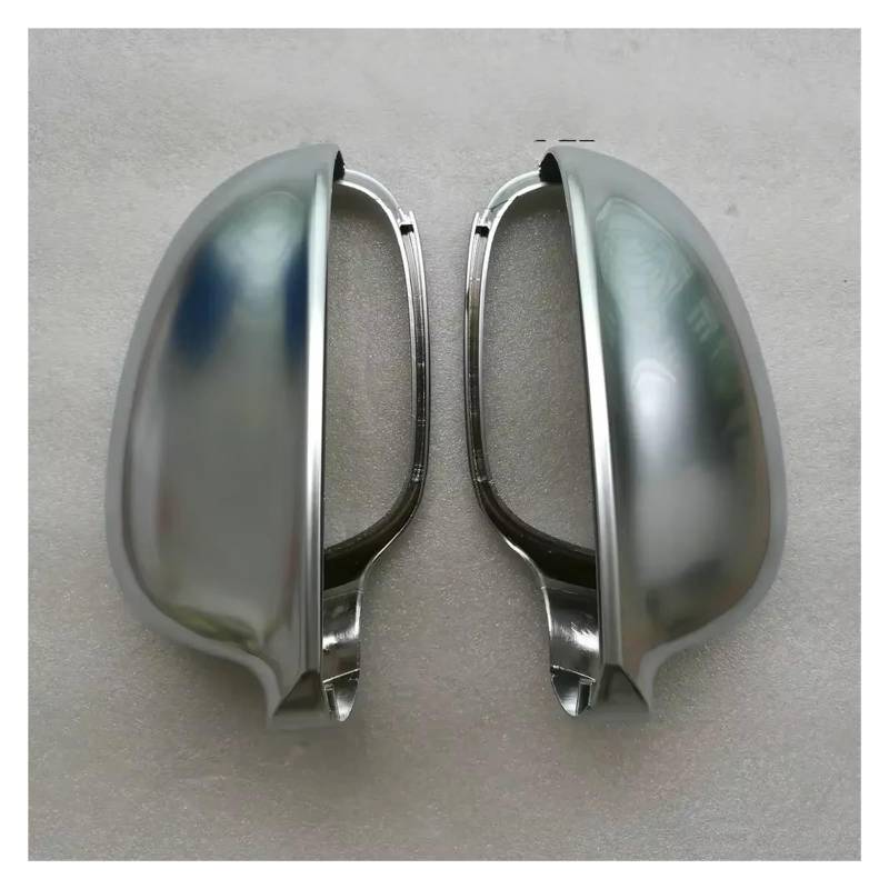 Für VW Für Golf Für MK5 Für GTI 5 Für Passat Für B6 Für Jetta Für MK5 2 Stücke Matt Chrom Seitenspiegelabdeckungen Variante Silber Kappen Türflügel Tür Rückspiegel Kappe von BYSKJZ