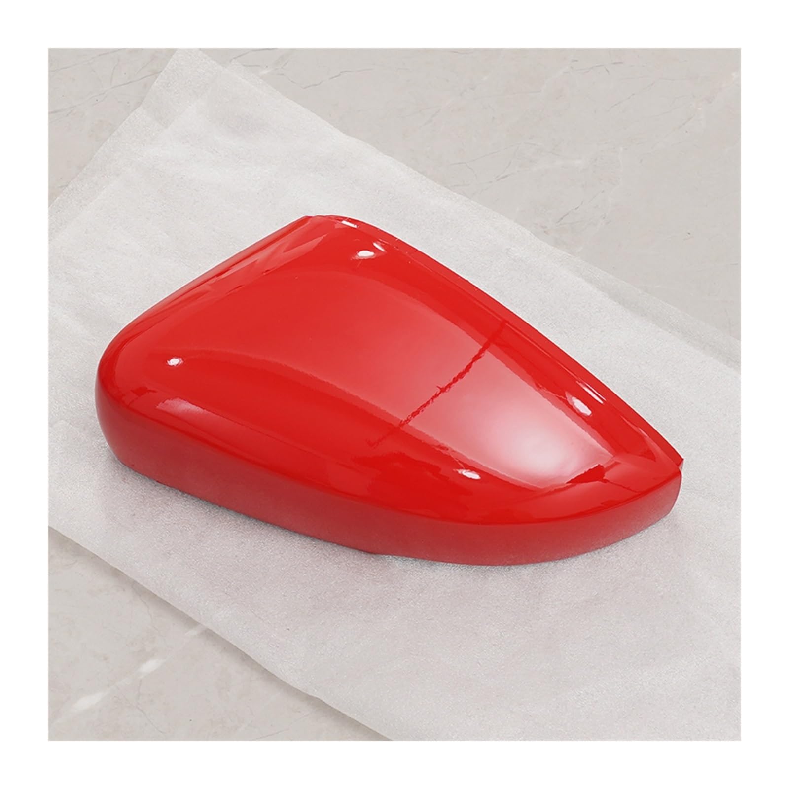 Für VW Für Polo Für MK5 Für 6R Für 6C Seitenrückspiegelabdeckung Ersatzschalenverkleidung Schwarz Rot Seitenspiegelkappen Zubehör Tür Rückspiegel Kappe(Red left) von BYSKJZ