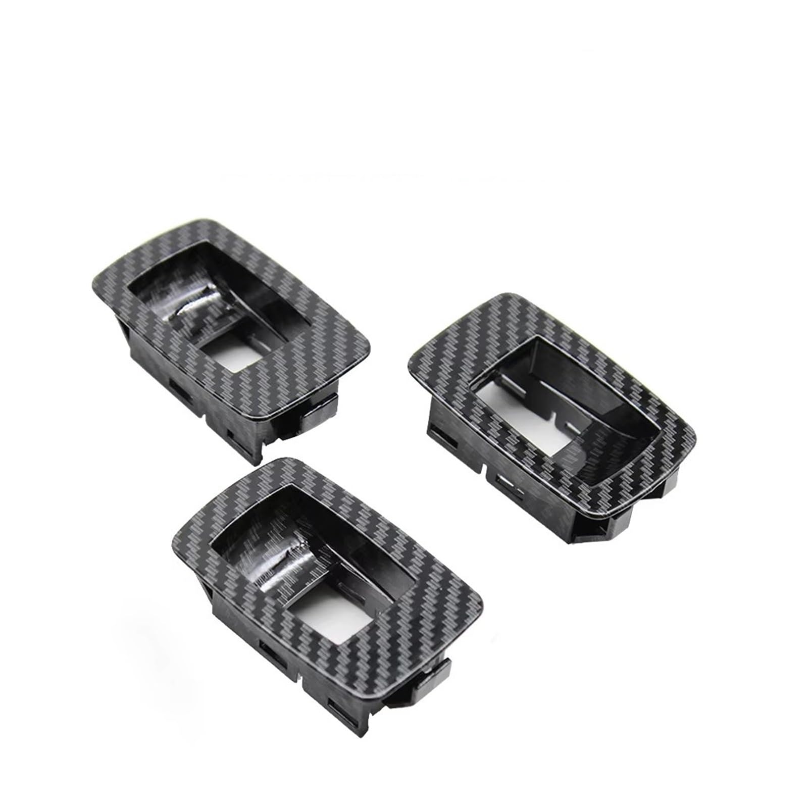 Interieur Türgriff 3 Für Serie Für E90 Für E91 316 318 320 325 328 LHD Links Fahrer Carbon Fiber Innen Tür Pull Griff Armlehne Panel Auto Innentürgriff Schnalle(3pcs small Covers) von BYSKJZ