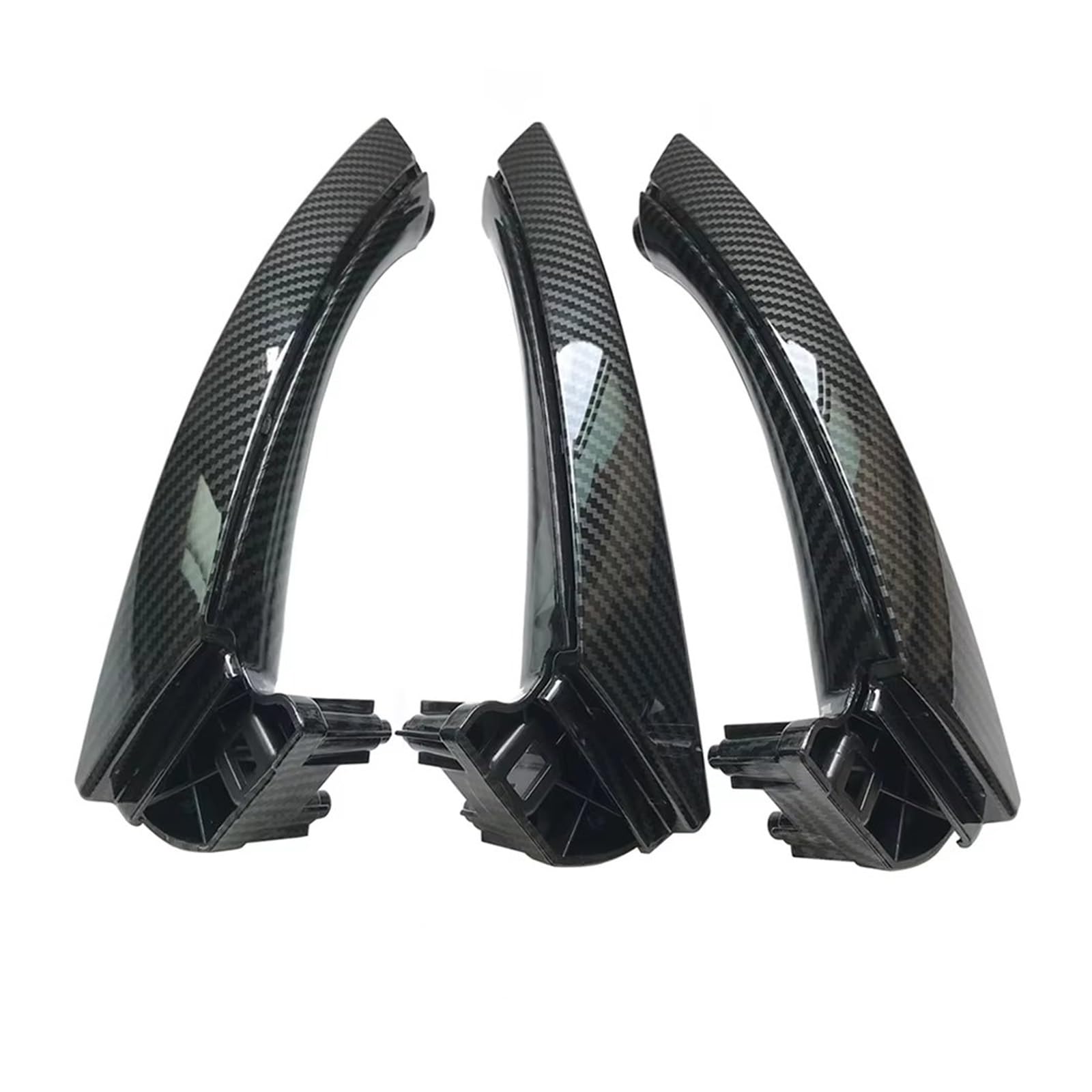 Interieur Türgriff 3 Für Serie Für E90 Für E91 316 318 320 325 328 LHD Links Fahrer Carbon Fiber Innen Tür Pull Griff Armlehne Panel Auto Innentürgriff Schnalle(LHD 6pcs Set) von BYSKJZ