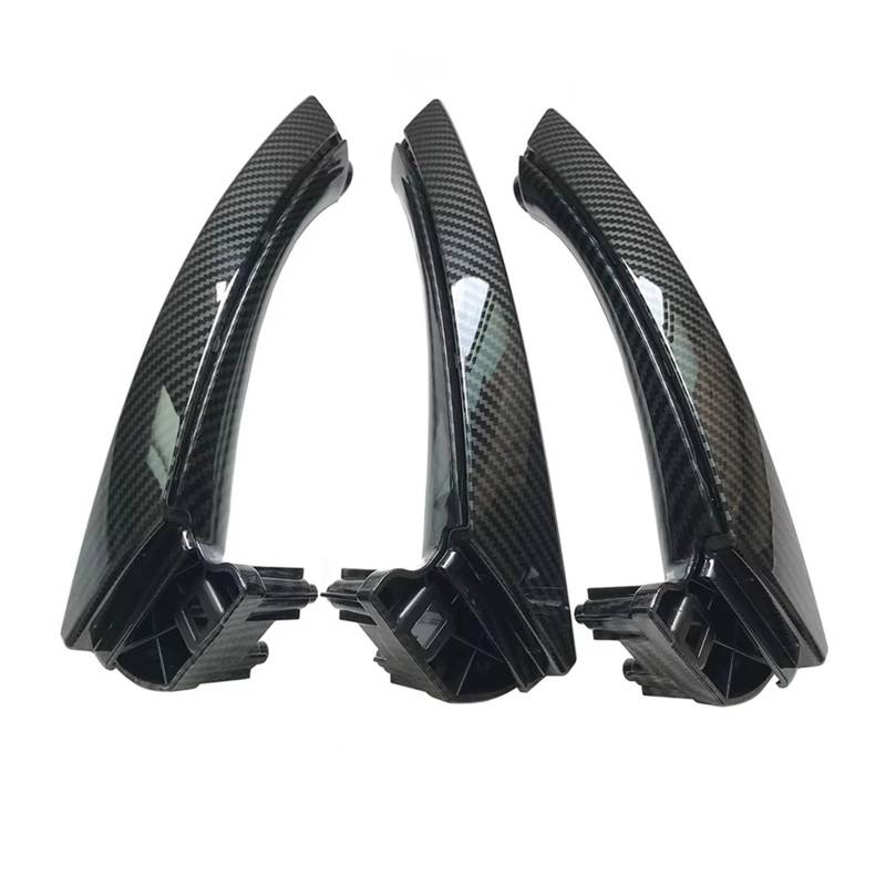 Interieur Türgriff 3 Für Serie Für E90 Für E91 316 318 320 325 328 LHD Links Fahrer Carbon Fiber Innen Tür Pull Griff Armlehne Panel Auto Innentürgriff Schnalle(LHD 6pcs Set) von BYSKJZ