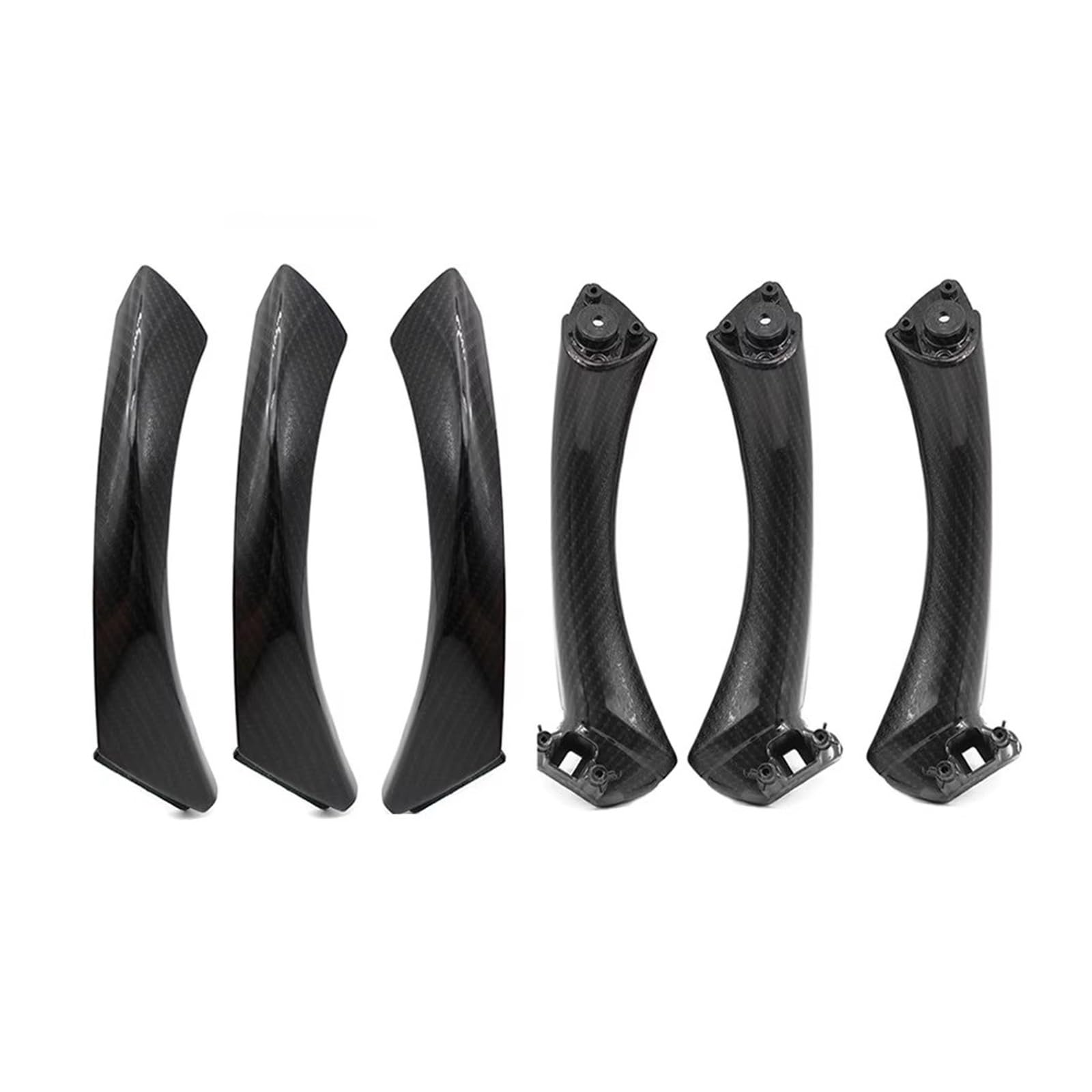 Interieur Türgriff 3 Für Serie Für E90 Für E91 325 330 318 Limousine Wagon Carbon Faser Auto Innen 6pc Tür Armlehne Panel Griff Pull Abdeckung Auto Innentürgriff Schnalle(LHD) von BYSKJZ