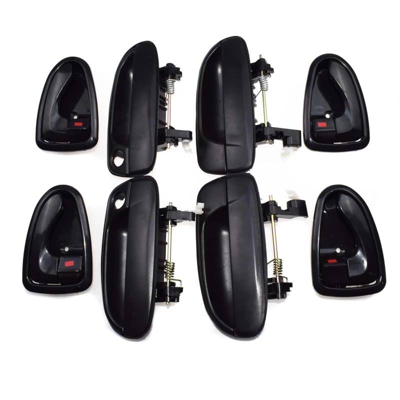 Interieur Türgriff Für Hyundai Für Accent 1.6 L 2000 2001 2002 2003 2004 2005 2006 Schwarz Außen Schwarz Chrom Innen Tür Griff 8265025000 Auto Innentürgriff Schnalle(Black Inside) von BYSKJZ