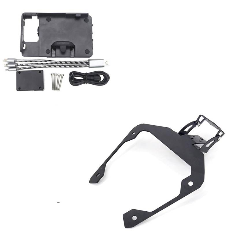 Motorrad GPS Telefon Halter Für Forza 750 Für FORZA750 Für NSS750 Für NSS 750 Motorrad Zubehör Handy-Navigation Halterung GPS Montage Halterung Schwarz(AB) von BYSKJZ