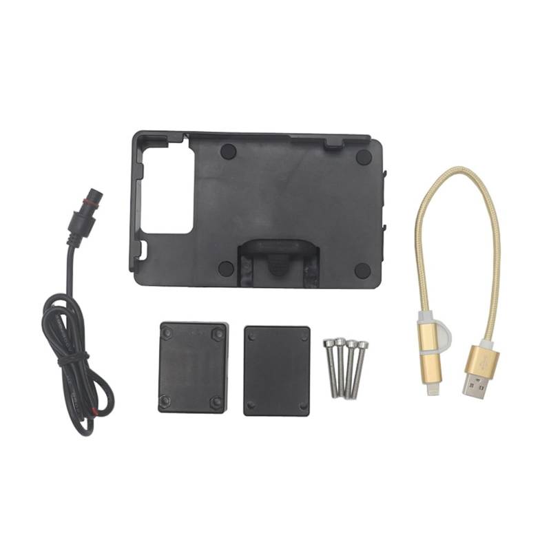Motorrad GPS Telefon Halter Für Tracer 700 Für Tracer 7 GT Motorrad Zubehör GPS Navigation Platte Halterung Windschutzscheibe Stand Telefon Handy Halter(A) von BYSKJZ