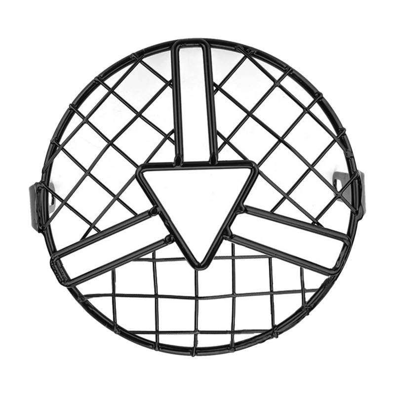 Scheinwerfer Kühlergrill Abdeckung 6,5-Zoll-Motorrad-Scheinwerfer-Mesh-Grillschutz Retro-Motorrad-Scheinwerfermaske Scheinwerfer-Lichtabdeckung(3) von BYSKJZ