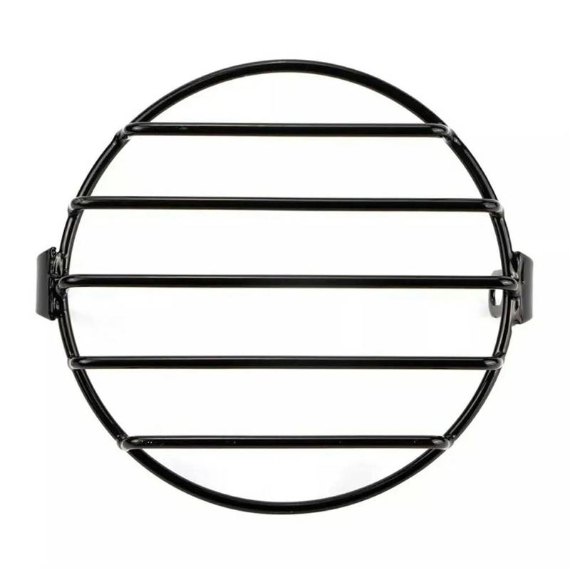 Scheinwerfer Kühlergrill Abdeckung 7 Zoll Motorrad Universal Vintage Scheinwerferschutz Retro Grill Licht Lampenabdeckung Motorrad Modifizierter Metallgeflecht Lampenschirm(2) von BYSKJZ