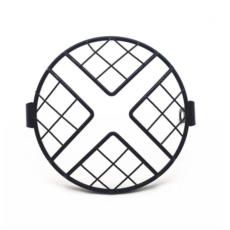 Scheinwerfer Kühlergrill Abdeckung Für CG125 GN125 Universal Motorrad Scheinwerfer Schutzfolie 6,5 Zoll Motorrad Licht Lampe Metall Abdeckung Mesh Grill Maske(2) von BYSKJZ