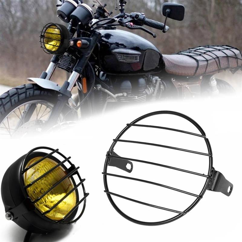 Scheinwerfer Kühlergrill Abdeckung Für Ducati Chopper 6,5 Zoll Universal Motorrad Scheinwerfer Nebelscheinwerfer Schutzfolie Grille Abdeckung(1) von BYSKJZ