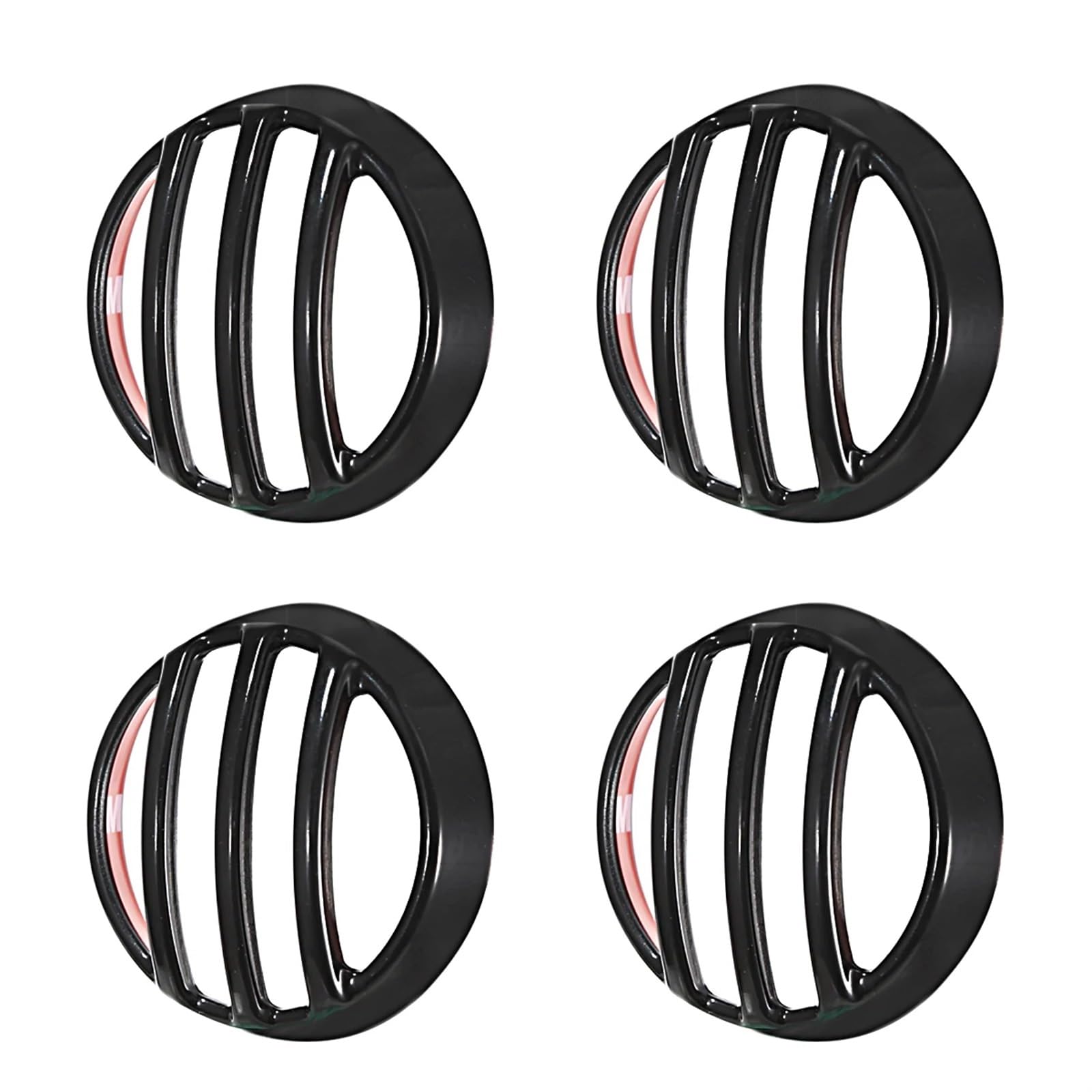 Scheinwerfer Kühlergrill Abdeckung Für Touring Street Glide Dyna Heritage Softail V Rod Sportster 883 1200V 4X Schwarze Blinkerschutz-Grillabdeckung(4PCS) von BYSKJZ
