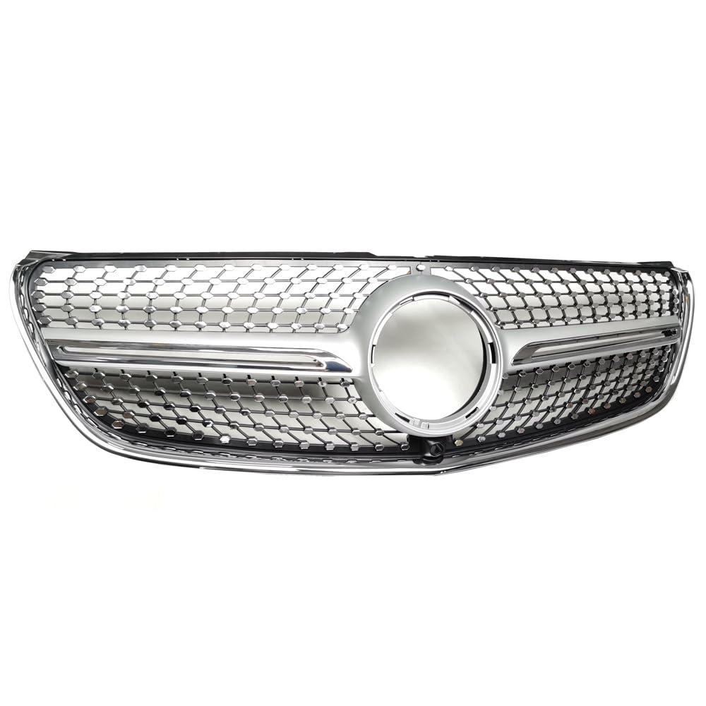 W447 Diamant-Stil Silber Frontstoßstange Grill für Mercedes Benz V Klasse W447 V260 V250d V220d V200d 2015-2018, mit Kamera W447 Diamant-Stil Silber Frontstoßstange Grill für Mercedes Benz V Klasse W447 V260 V250d V220d V200d 2015-2018, mit Kamera von BYbags