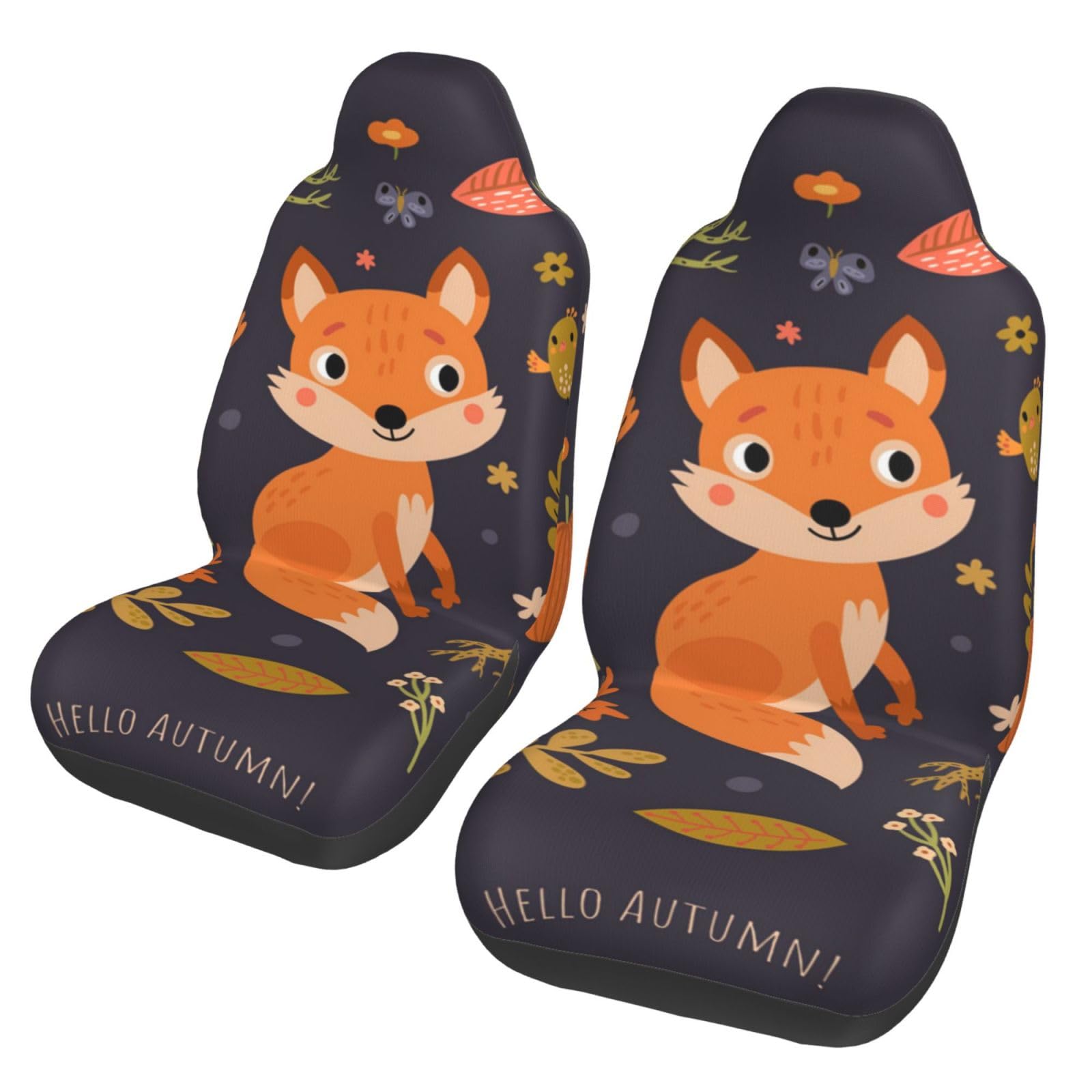 BYwenhopnbs Autumn Cute Fox, 2 Stück Autositzbezüge für die Vordersitze, universeller Anti-Rutsch-Sitzschutz BYwenhopnbs Autumn Cute Fox, 2 Stück Autositzbezüge für die Vordersitze, universeller Anti-Rutsch-Sitzschutz von BYwenhopnbs