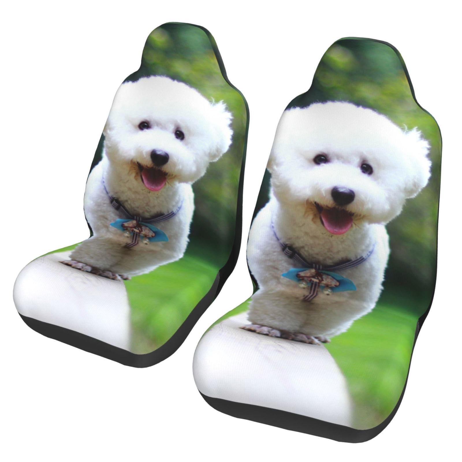 BYwenhopnbs Bichon Frise Bokeh Pets Dogs Park Weiße Hunde, 2 Stück Autositzbezüge für Vordersitze, universeller Rutschfester Sitzschutz BYwenhopnbs Bichon Frise Bokeh Pets Dogs Park Weiße Hunde, 2 Stück Autositzbezüge für Vordersitze, universeller Rutschfester Sitzschutz von BYwenhopnbs