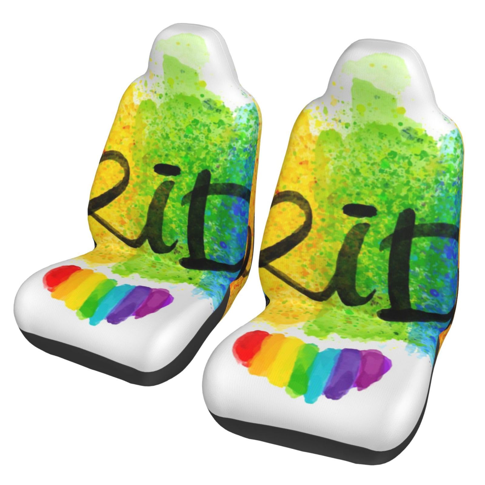 BYwenhopnbs Bunter LGBT-Gay-Pride-Regenbogenherz-Aquarellstil, 2-teilige Autositzbezüge für die Vordersitze, universeller Rutschfester Sitzschutz BYwenhopnbs Bunter LGBT-Gay-Pride-Regenbogenherz-Aquarellstil, 2-teilige Autositzbezüge für die Vordersitze, universeller Rutschfester Sitzschutz von BYwenhopnbs