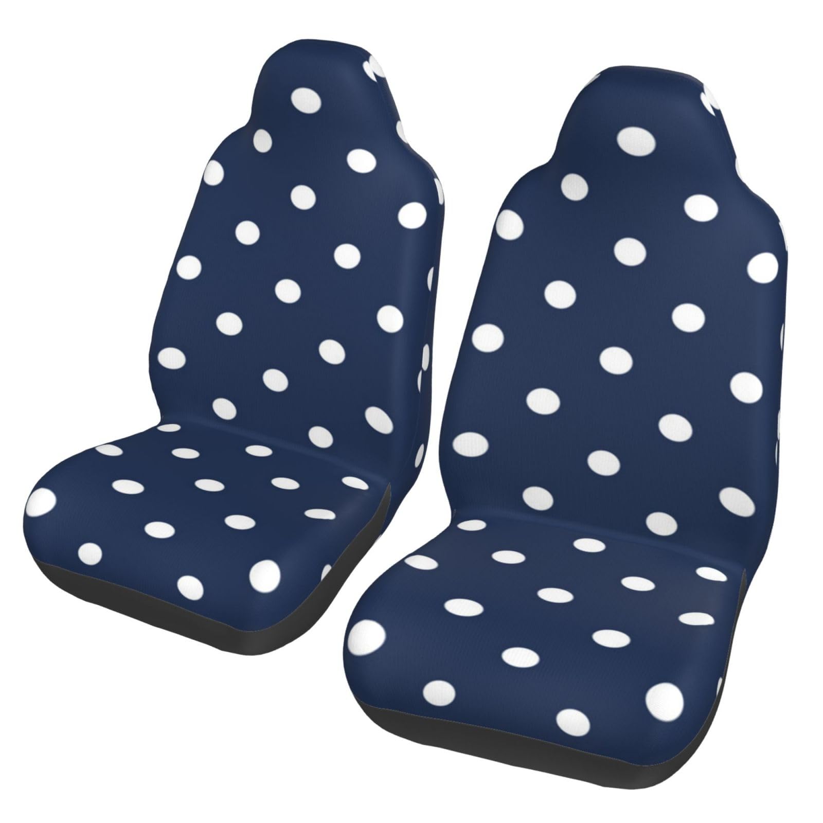 BYwenhopnbs Druck Weiß Polka Dots Marineblau, 2 Stück Autositzbezüge für die Vordersitze, universeller Anti-Rutsch-Sitzschutz BYwenhopnbs Druck Weiß Polka Dots Marineblau, 2 Stück Autositzbezüge für die Vordersitze, universeller Anti-Rutsch-Sitzschutz von BYwenhopnbs