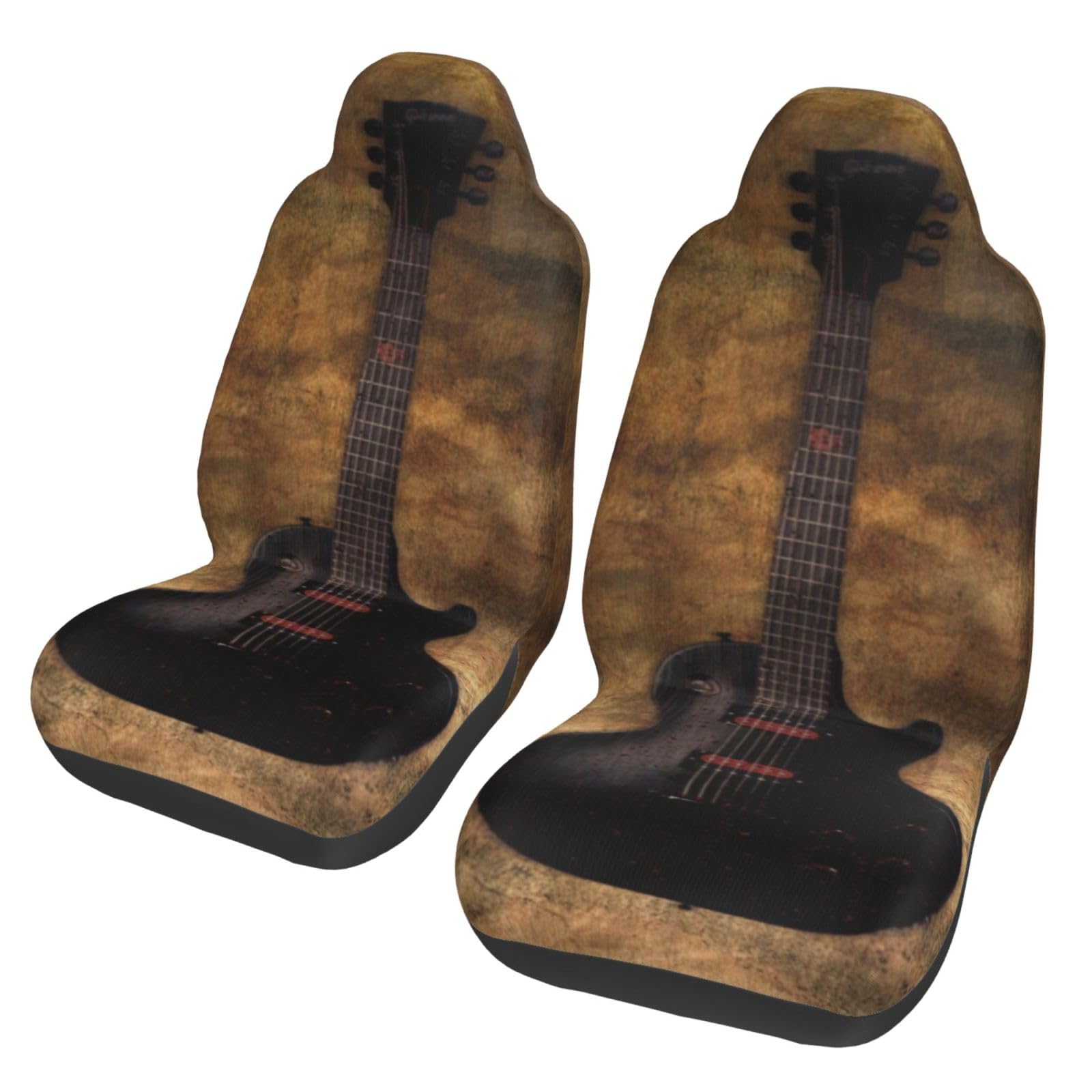 BYwenhopnbs Gitarre im Vintage-Stil, 2-teilige Autositzbezüge für die Vordersitze, universeller Rutschfester Sitzschutz BYwenhopnbs Gitarre im Vintage-Stil, 2-teilige Autositzbezüge für die Vordersitze, universeller Rutschfester Sitzschutz von BYwenhopnbs