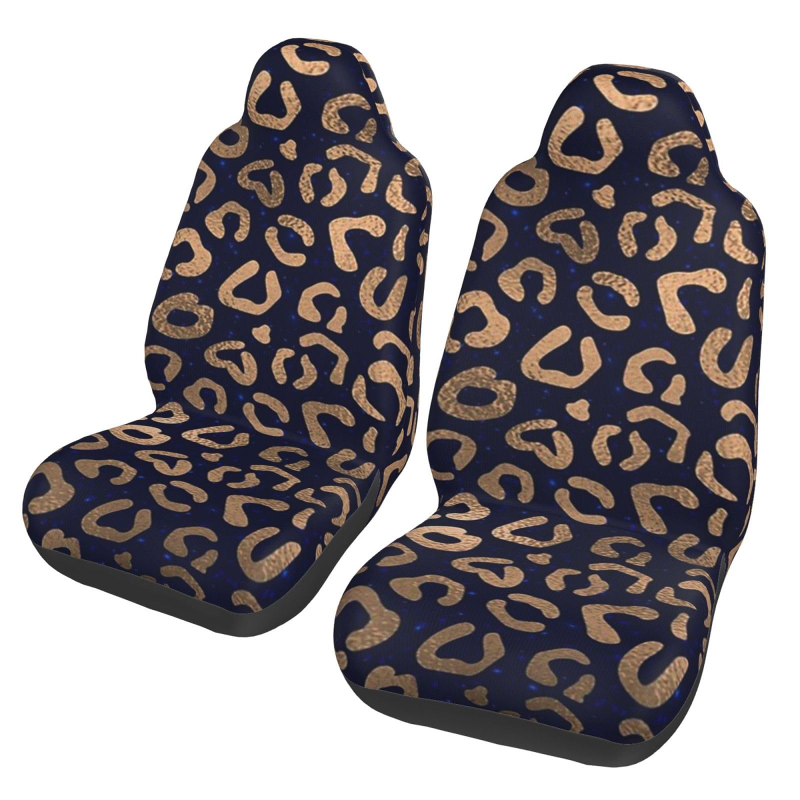 BYwenhopnbs Kupfer und Leopard, 2 Stück Autositzbezüge für die Vordersitze, universeller Anti-Rutsch-Sitzschutz BYwenhopnbs Kupfer und Leopard, 2 Stück Autositzbezüge für die Vordersitze, universeller Anti-Rutsch-Sitzschutz von BYwenhopnbs