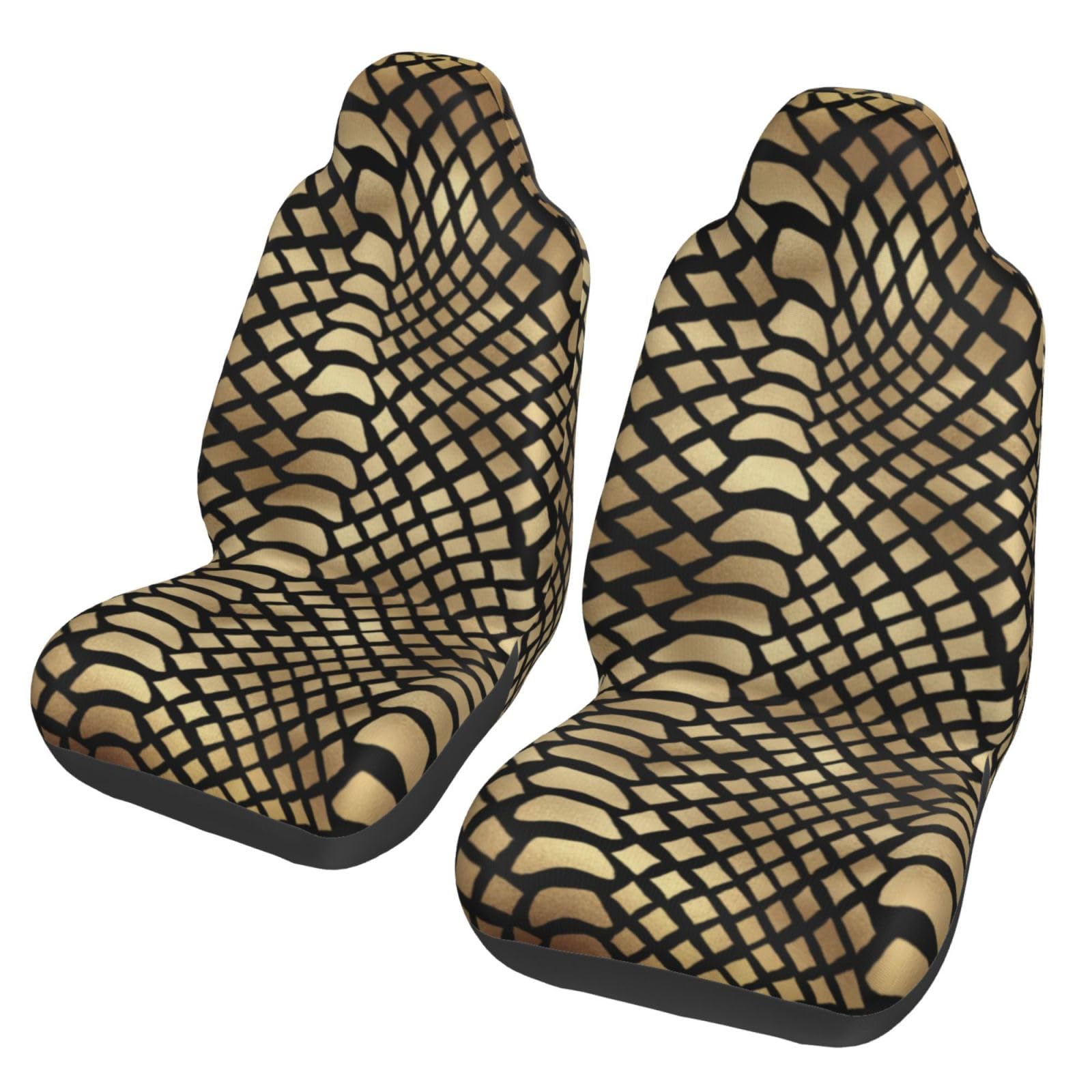 BYwenhopnbs Safari African Black Gold Python Animal Skin Sepia, 2 Stück Autositzbezüge für die Vordersitze, universeller Anti-Rutsch-Sitzschutz BYwenhopnbs Safari African Black Gold Python Animal Skin Sepia, 2 Stück Autositzbezüge für die Vordersitze, universeller Anti-Rutsch-Sitzschutz von BYwenhopnbs